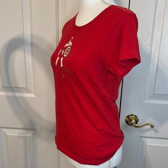 BustedTees Women's Captain Canada Graphic T-Shirt - Small - Picture 2 of 3